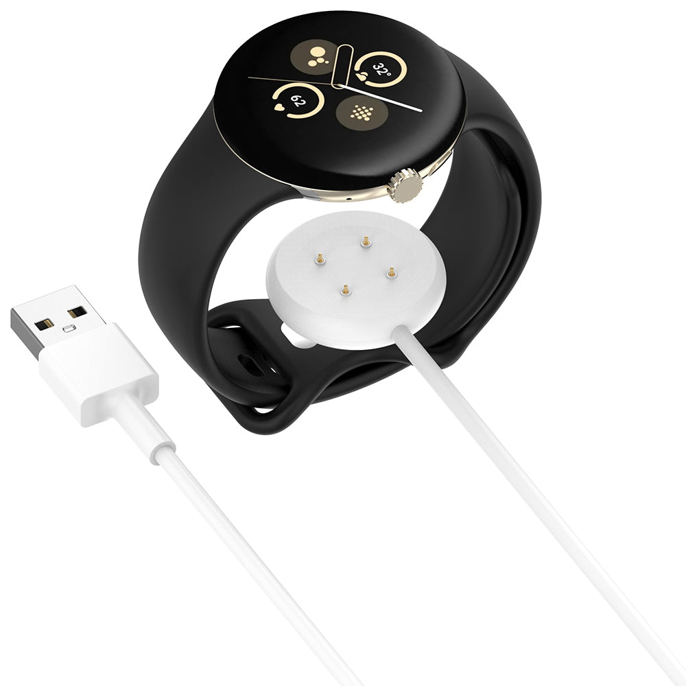 SmartWatch Wireless Charging Cable (THC5) - for Google Pixel Watch 3 (41mm, 45mm) / 2 / Fitbit Ace LTE, USB - White