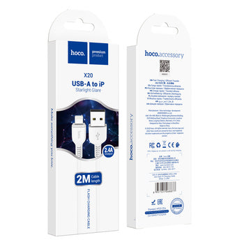 HOCO cable X20 Lightning 3.1A 2M White