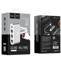 HOCO car splitter Z13 3x cigarette lighter socket + 2xUSB Silver