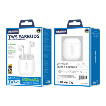 JELLICO wireless earphones TWS21 White