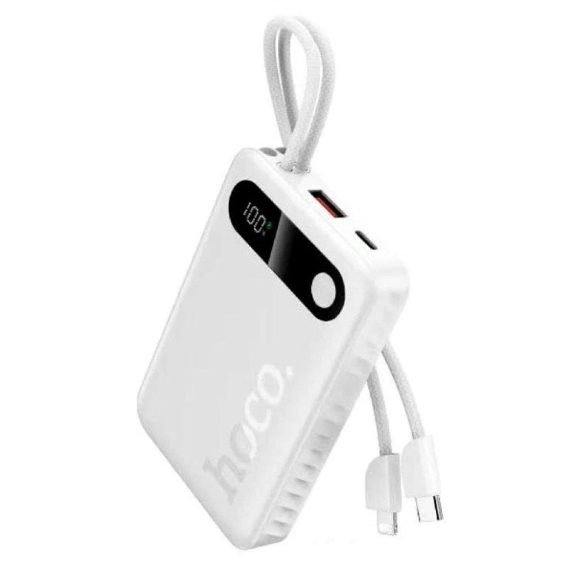 Hoco - PowerBank 10000mAh with built in cables 22.5W White