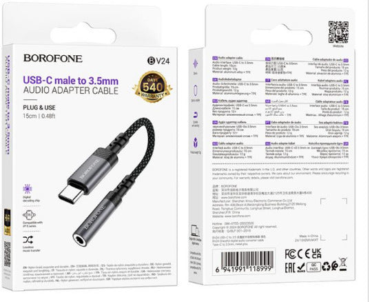 USB-C male to 3.5mm Borofone BV24