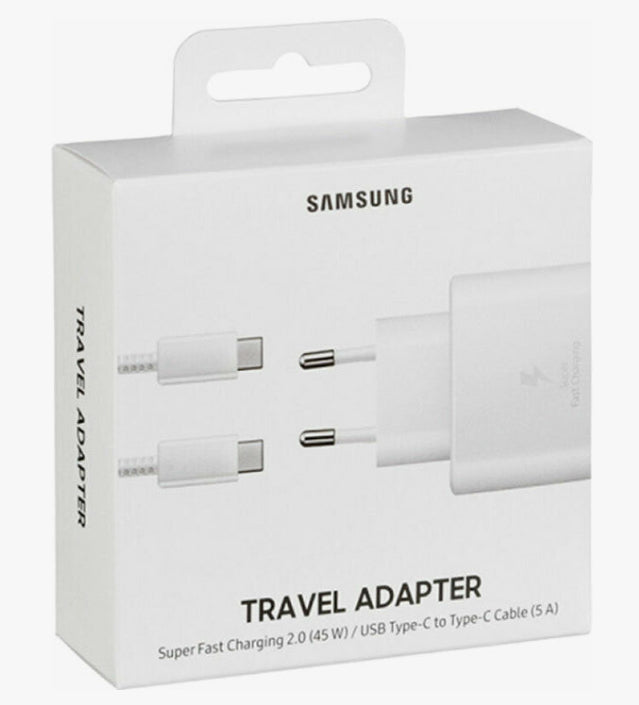 Original wall charger Samsung 25W + cable USB-C - USB-C