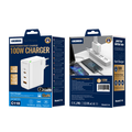 JELLICO wall charger C118 GaN PD 100W 2xUSB-C + 1xUSB QC3.0 + cable USB-C