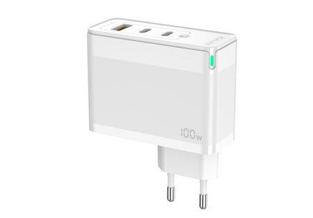 JELLICO wall charger C118 GaN PD 100W 2xUSB-C + 1xUSB QC3.0 + cable USB-C
