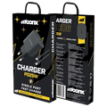 MOONX wall charger MC06 PD 25W 1xUSB-C + cable USB-C - USB-C Black