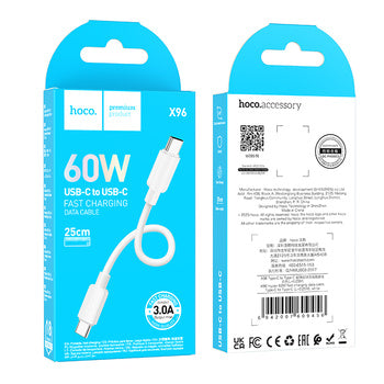 HOCO cable X96 USB-C - USB-C PD 60W 0.25M White