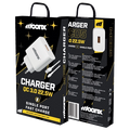 MOONX wall charger MC05 22,5W 1xUSB QC3.0 + cable Lightning White