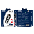 JELLICO car charger F9 36W 2xUSB QC3.0 Black