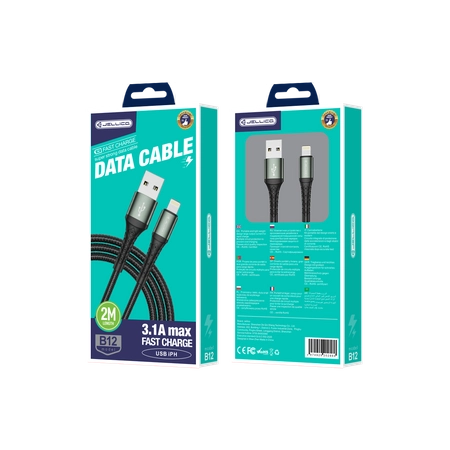 JELLICO cable B12 Lightning 3.1A 2M Black
