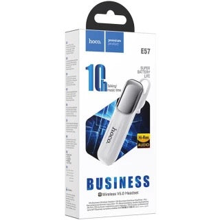 Hoco E57 Business Ασύρματο Ακουστικό Λευκό