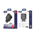 JELLICO wall charger C32 18W 1xUSB QC3.0 + cable USB-C Black