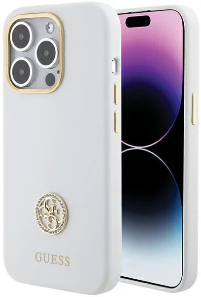 Guess Guess GUHCP15LM4DGPH iPhone 15 Pro 6.1" white hardcase Silicone
