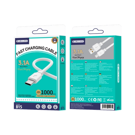 JELLICO cable B15 USB-C 3.1A 1M White