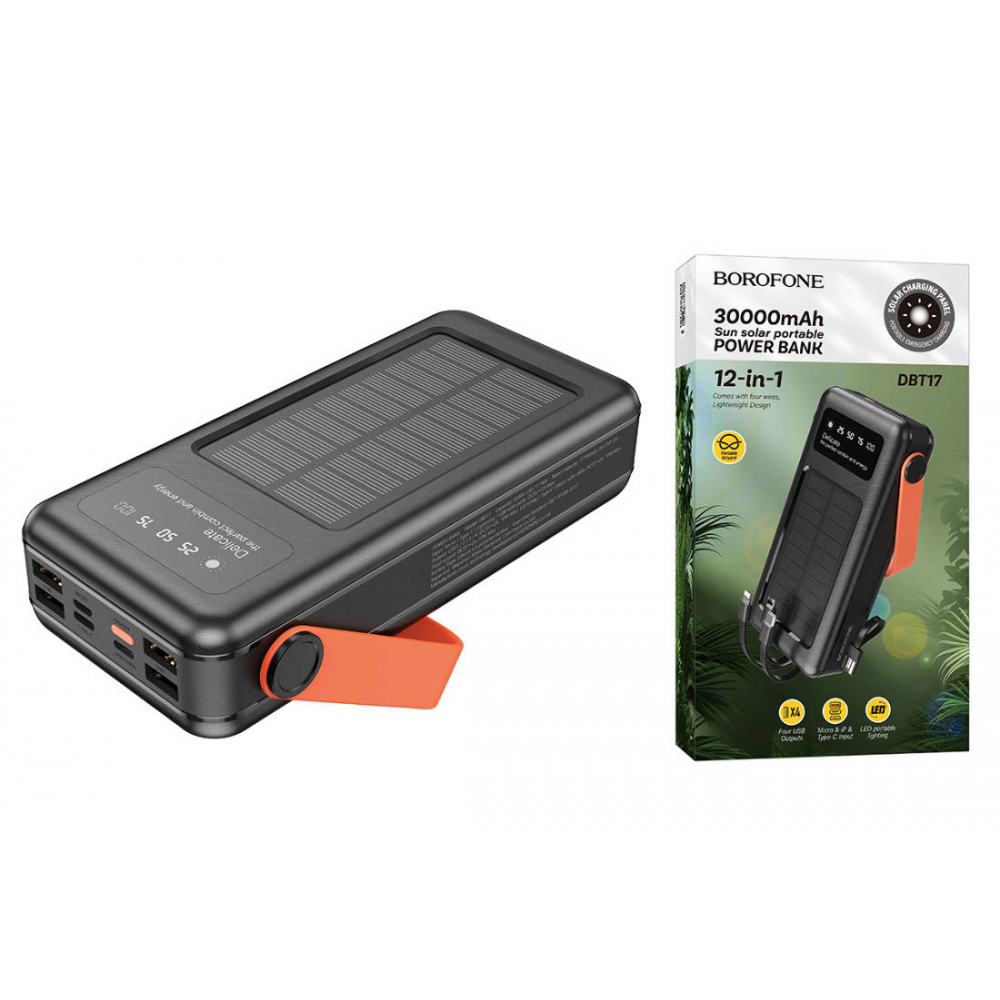 Power Bank Solar Charger BOROFONE DBT17 30000mAh 12 in 1