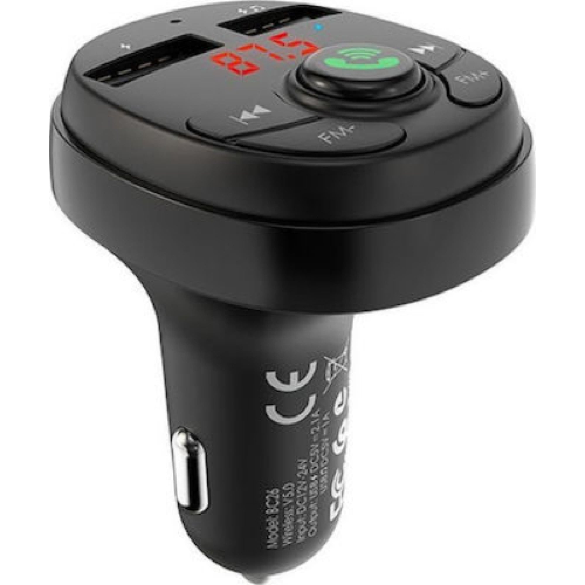 Borofone BC26 FM Transmitter Αυτοκινήτου Μαύρο