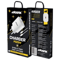 MOONX wall charger MC06 PD 25W 1xUSB-C + cable USB-C - USB-C White