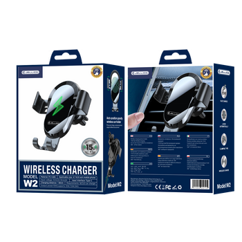 JELLICO car holder with wireless charging W2 15W Black