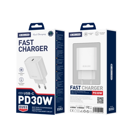 JELLICO wall charger EU53 PD 30W 1xUSB-C White