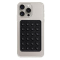 Phone Holder - Suction Pad for Selfies, Silicone, Rectangular Shape - Black