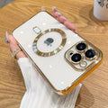 Shieldee - Metallic Frame MagSafe Case for Samsung Galaxy S21 Plus Gold