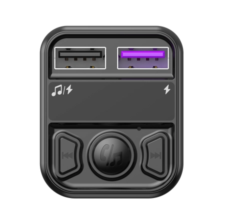 JELLICO transmitter FM FM1 2xUSB 3.1A Black