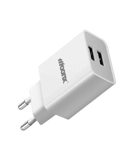 MOONX wall charger MC02 2.4A 12W 2xUSB White