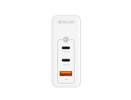 JELLICO wall charger C118 GaN PD 100W 2xUSB-C + 1xUSB QC3.0 + cable USB-C