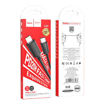 HOCO cable X88 USB-C - Lightning PD 20W 1M Black