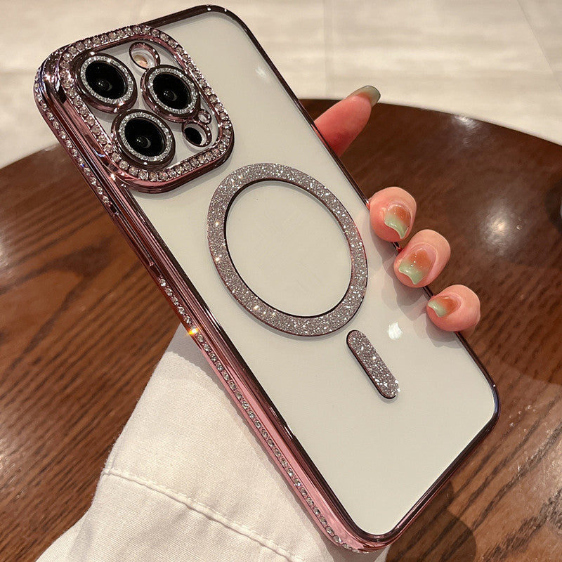Shieldee - Royal Crystal MagSafe for iPhone 14 Plus Pink