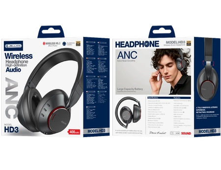 JELLICO wireless headphones (ANC) HD3 Black