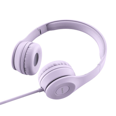 HOCO Headphones W21 JACK 3.5MM with microphone 1.2M Purple