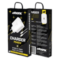 MOONX wall charger MC08 PD 45W 1xUSB-C + cable USB-C - USB-C White