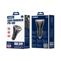 JELLICO car charger F15 PD 88,5W 2xUSB-C + 1xUSB QC3.0 Black