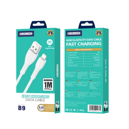 JELLICO cable B9 Lightning 3.1A 1M White