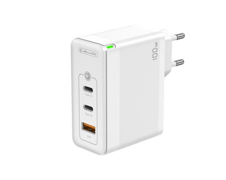 JELLICO wall charger C118 GaN PD 100W 2xUSB-C + 1xUSB QC3.0 + cable USB-C