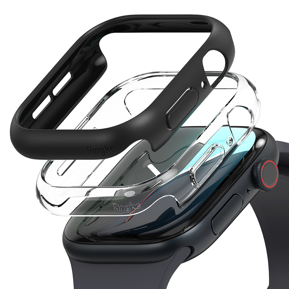 Ringke - Slim (2 pack) - Apple Watch 10 46mm / Watch 11 46mm - Clear / Matte Black