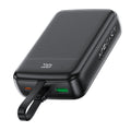 Acefast - Power Bank (M14-20000) - with Built-in Cable, Type-C, USB, 20000mAh, 38.5Wh, PD22.5W, LED Display - Black
