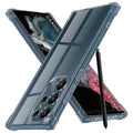 Shockproof Clear Silicone - Samsung Galaxy S22 Ultra 5G - Smoke Black