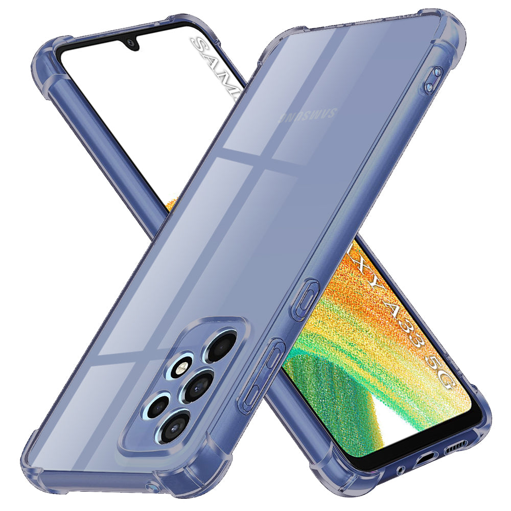 Shockproof Clear Silicone - Samsung Galaxy A33 5G - Smoke Black