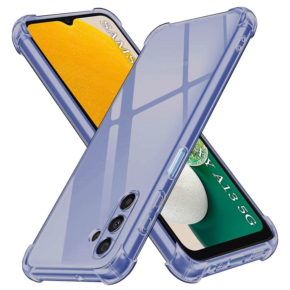 Shockproof Clear Silicone - Samsung Galaxy A13 5G / A04S - Smoke Black