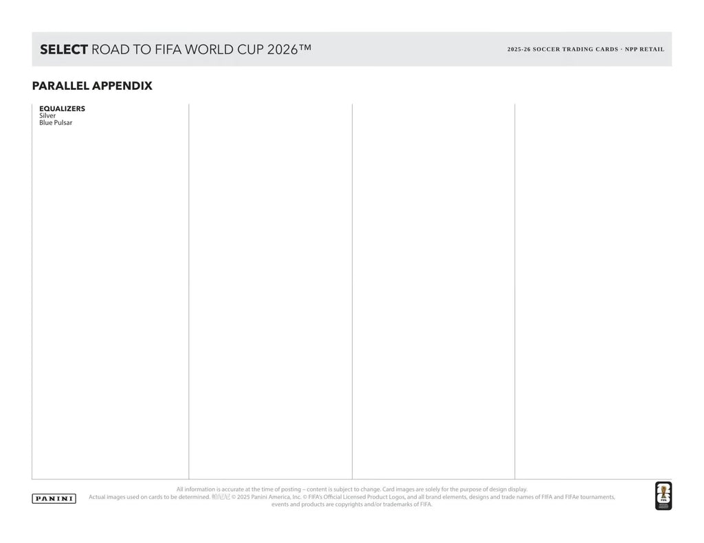2025/26 Panini Select Road to FIFA World Cup Football Blaster Box