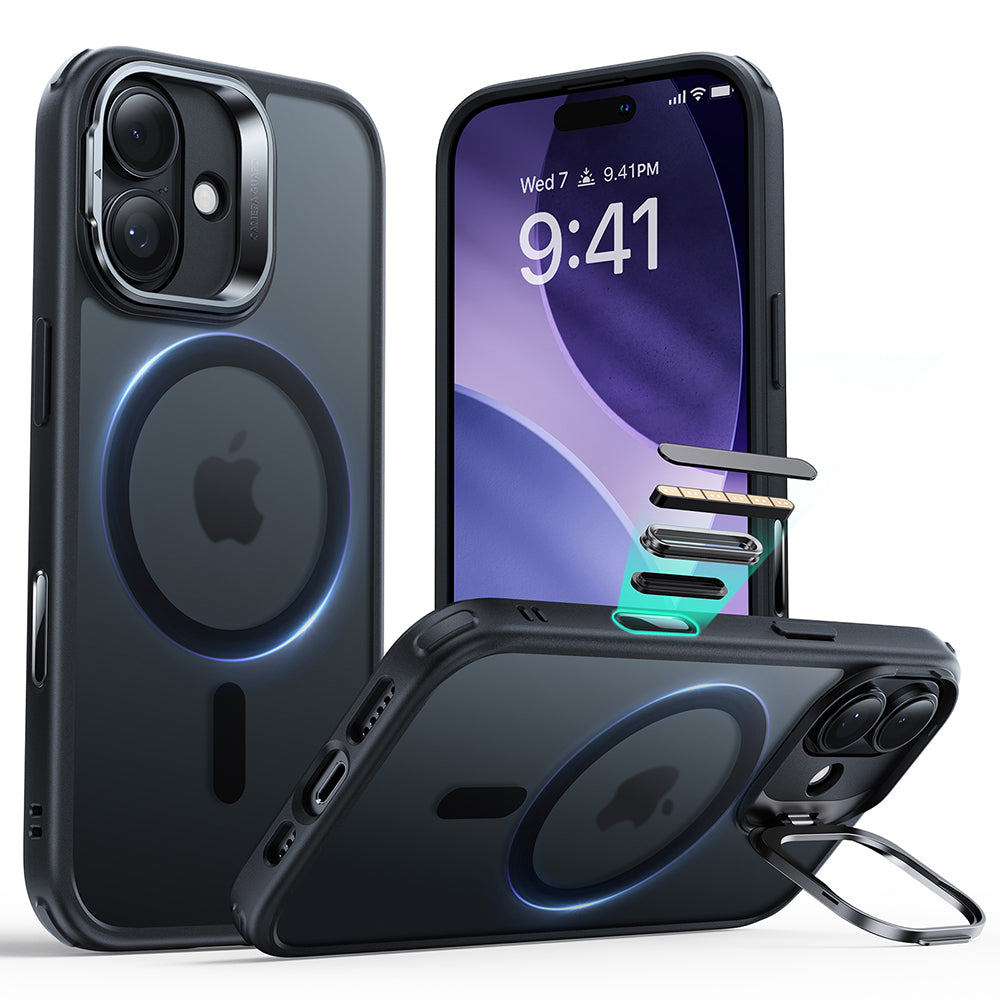 ESR - Classic Hybrid HaloLock Kickstand - iPhone 17 - Frosted Black