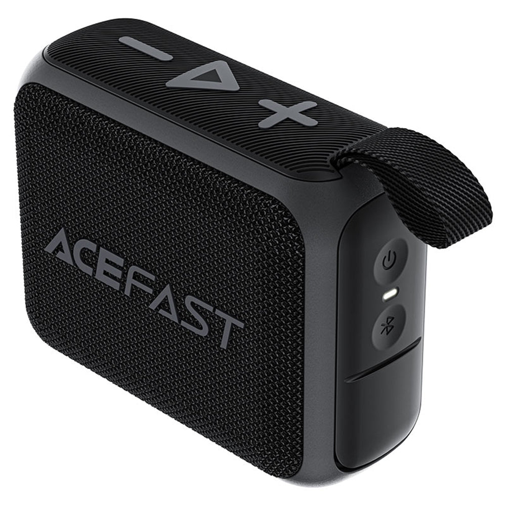 Acefast - Wireless Speaker Go (K4) - Bluetooth 5.4, Portable, 5W Full-range Speaker, Waterproof IPX7, Type-C, 900mAh - Black