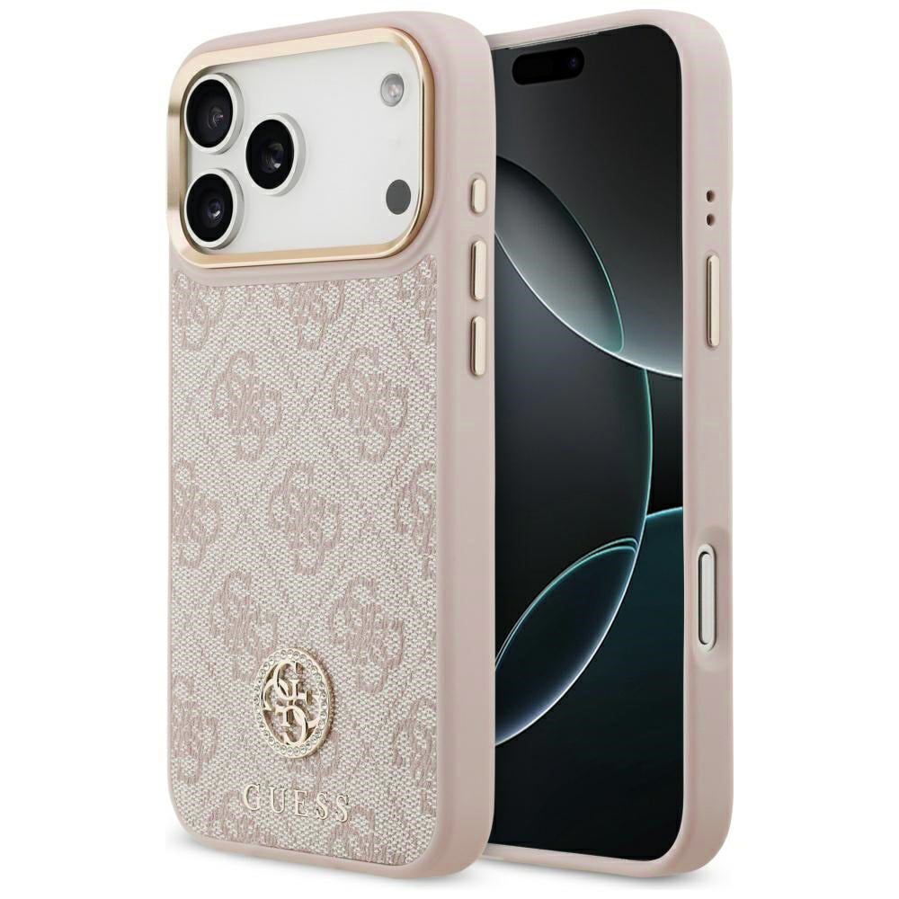 Guess - Hardcase 4G Strass Logo MagSafe (GUHMP17XP4GRMDEP) - iPhone 17 Pro Max - Pink