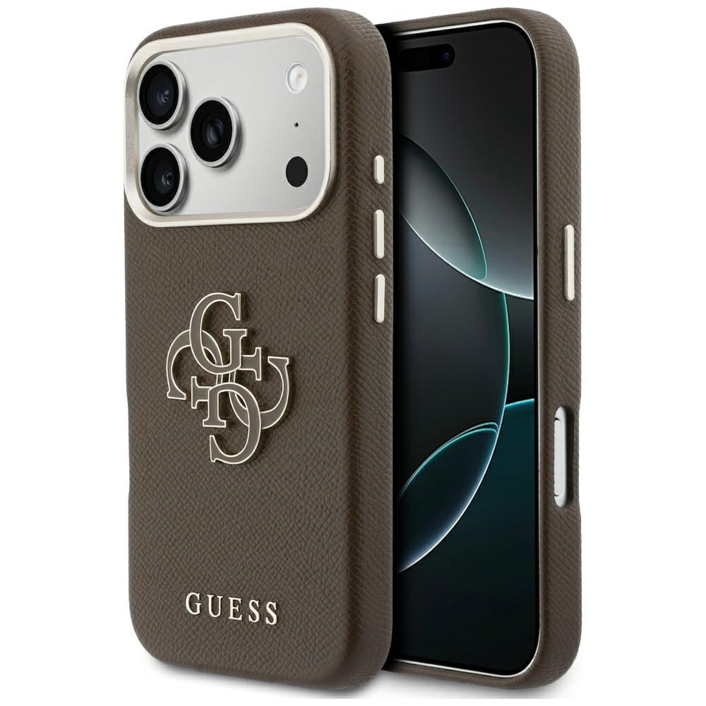 Guess - Hardcase Resin Logo (GUHCP17L5PS4RGGW) - iPhone 17 Pro - Brown