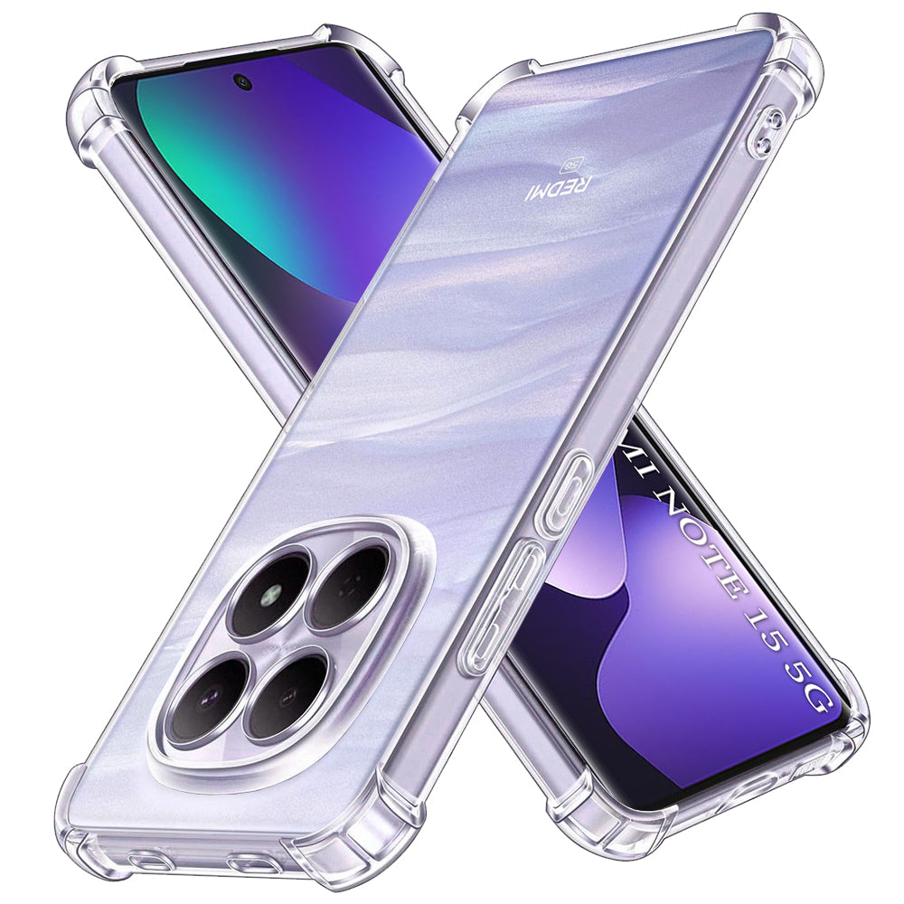 Shockproof Clear Silicone - Xiaomi Redmi Note 15 5G / Note 15 4G / Poco M8 5G - Clear
