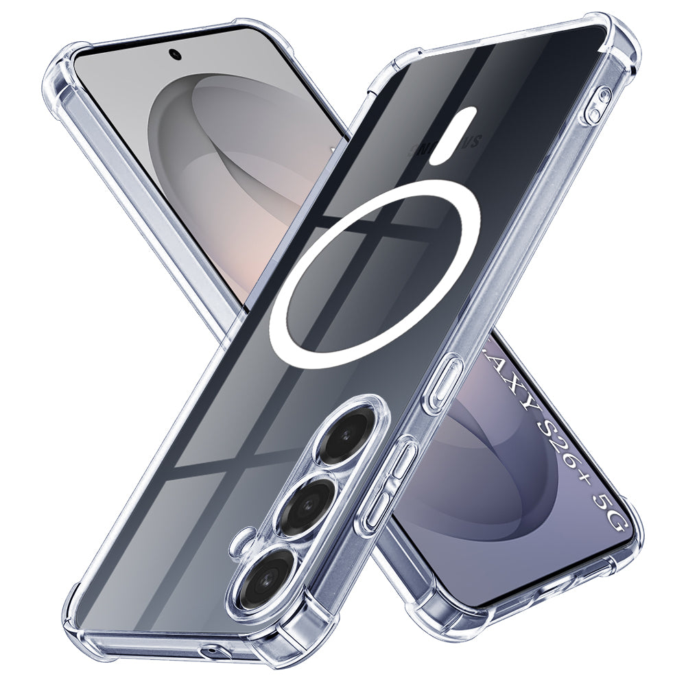Shockproof Clear Silicone MagSafe - Samsung Galaxy S26 Plus - Clear