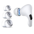 (3 pack) Replacement Ear Tips AirVibe (ET1) - for Apple AirPods Pro 1 / 2, Premium Silicone XS, S, L Sizes - White