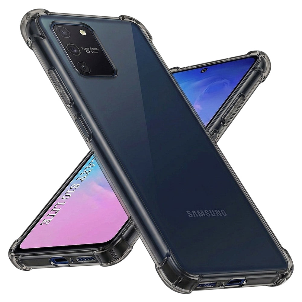 Shockproof Clear Silicone - Samsung Galaxy S10 Lite - Smoke Black